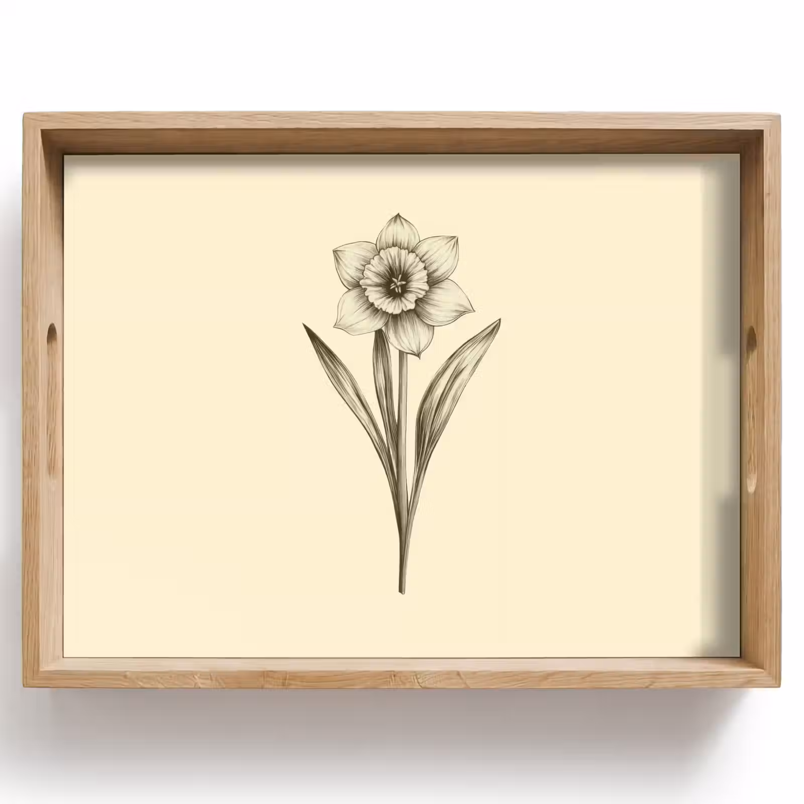 Tray - Black - Daffodil - Illustration — 1