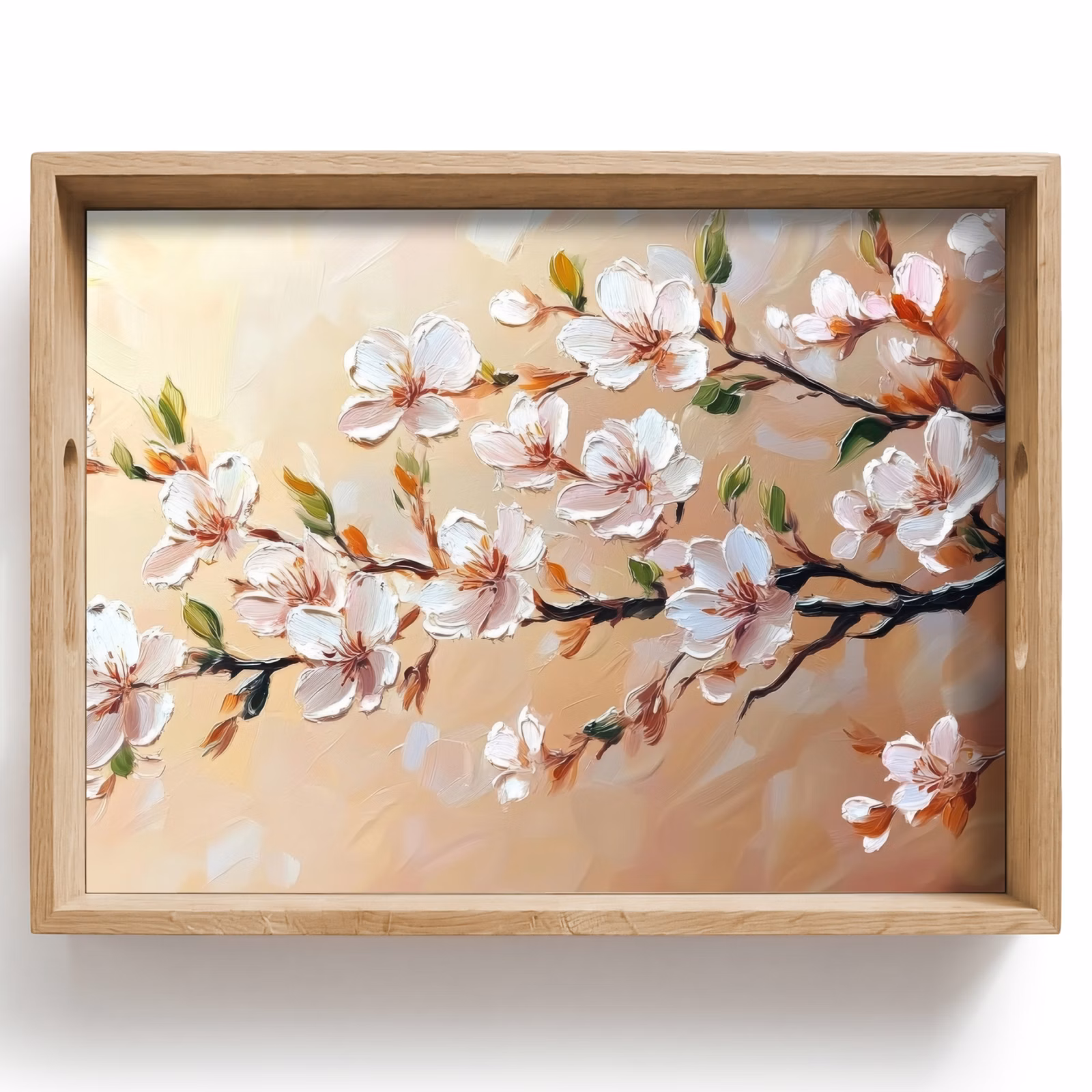 Tray - Blossom branches - Picturesque - Pink — 1