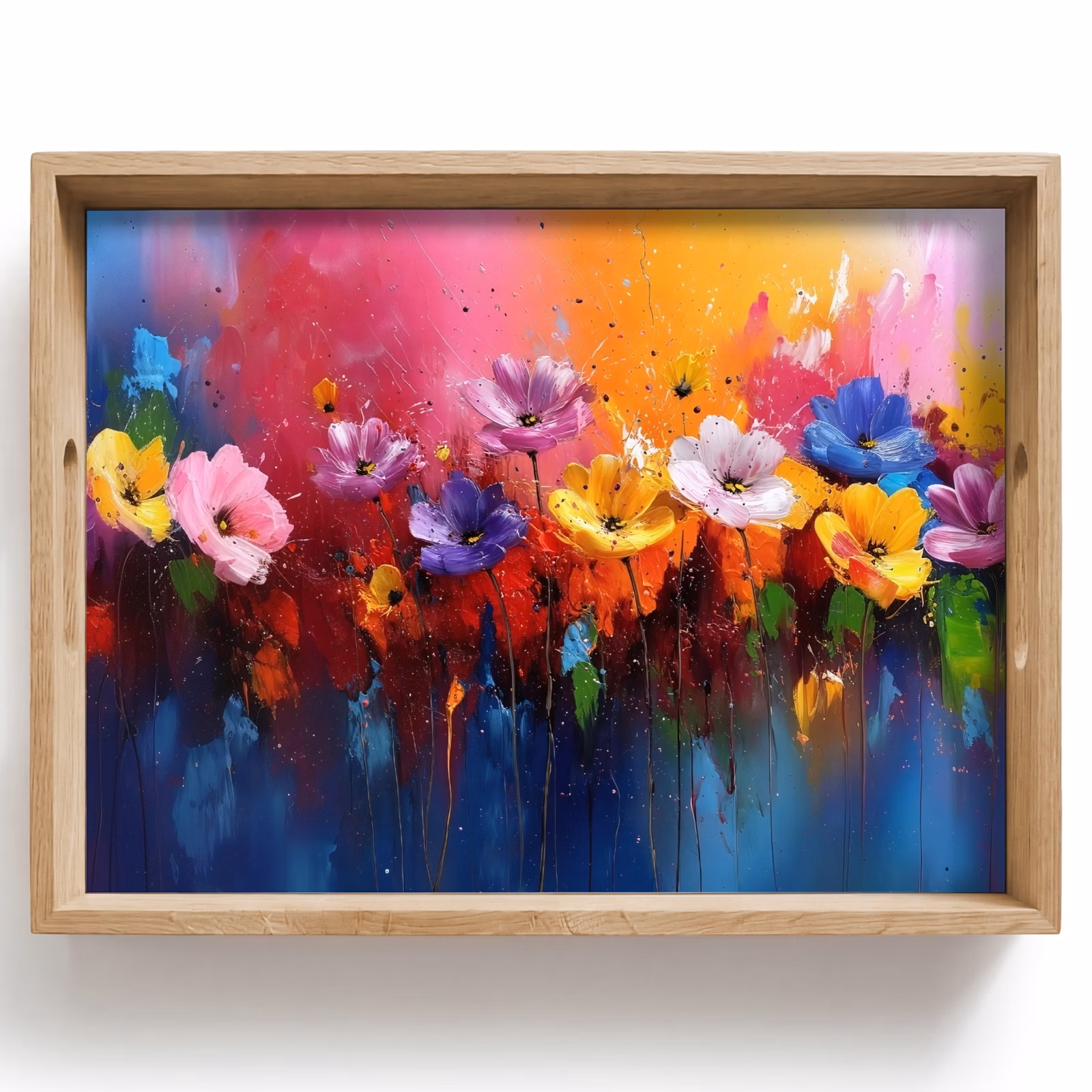 Tray - Fantasy flowers - Paint - Playful — 1