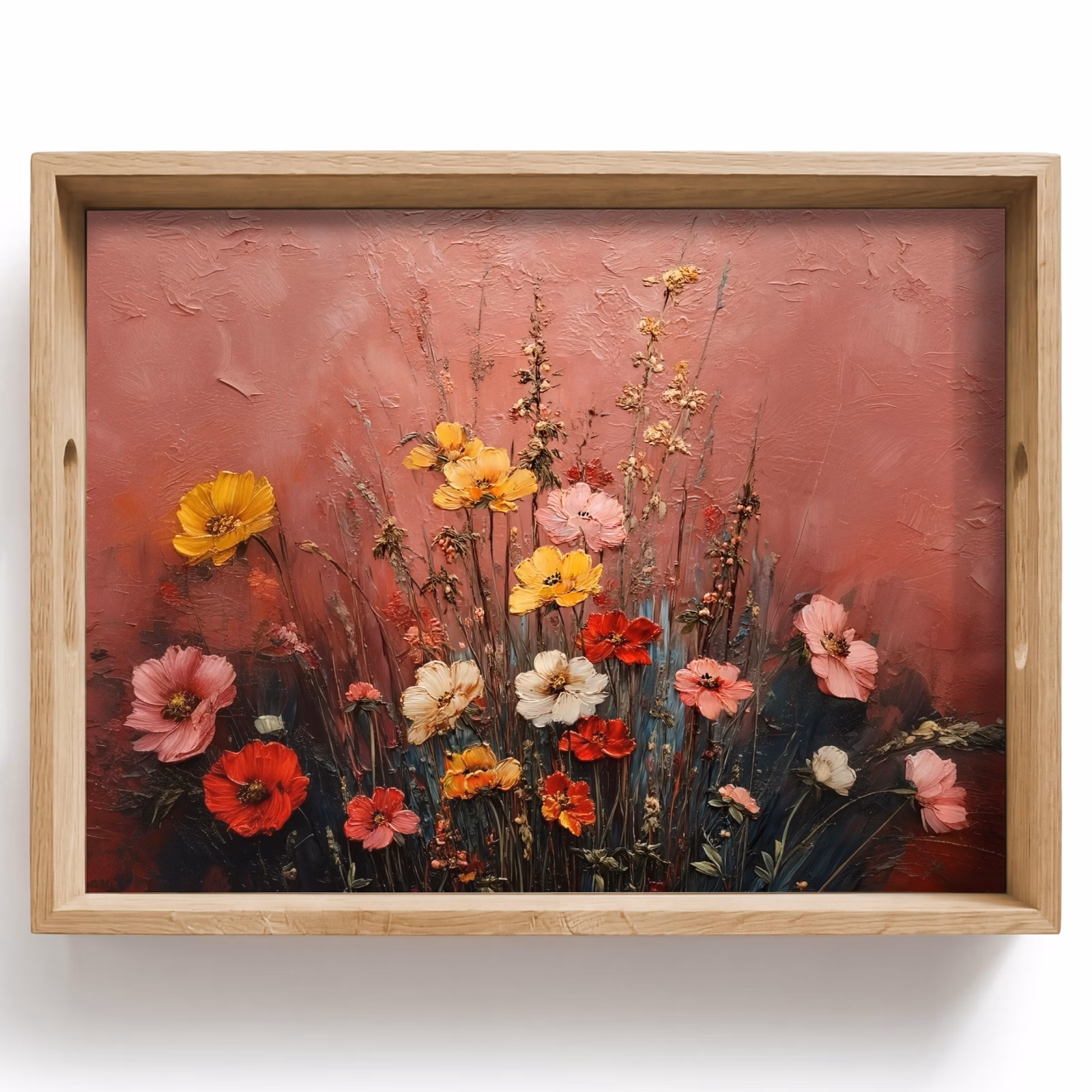 Tray - Flower bouquet - Fine details - Pink — 1