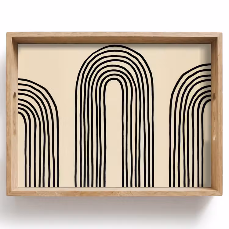 Tray - Arch forms - Black - Sleek — 1
