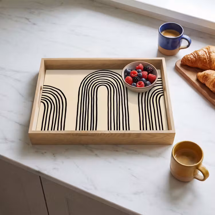Tray - Arch forms - Black - Sleek — 3