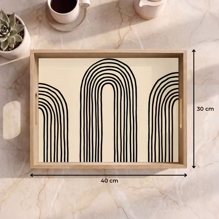 Tray - Arch forms - Black - Sleek — 8