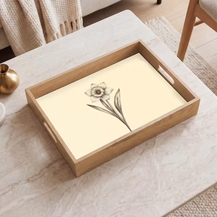 Tray - Black - Daffodil - Illustration — 2