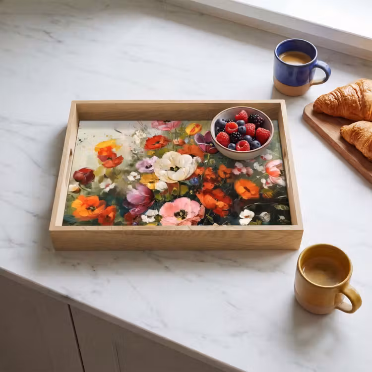 Tray - Cheerful bouquet - Dynamic - Subtle splashes of color — 3