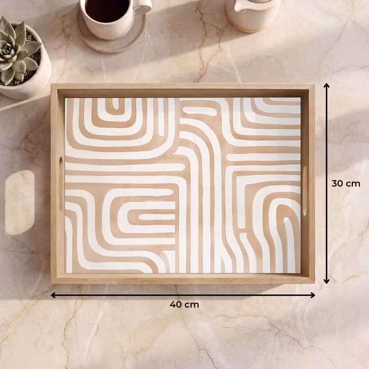 Tray - Earth tones - Labyrinth pattern — 8