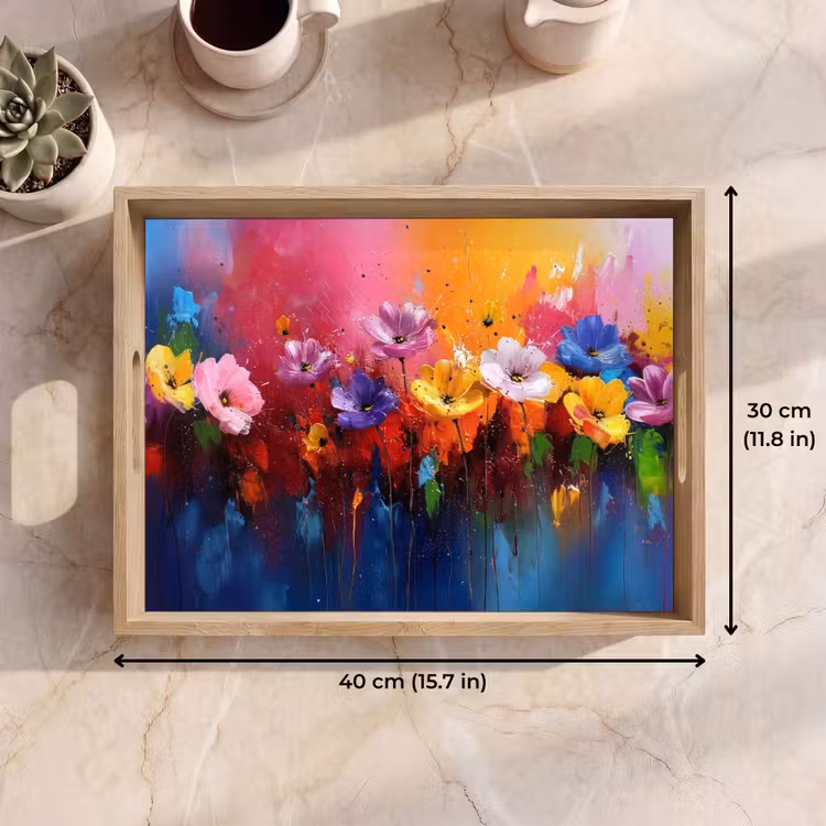 Tray - Fantasy flowers - Paint - Playful — 7