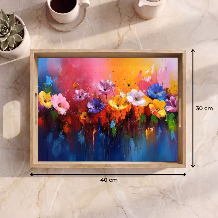 Tray - Fantasy flowers - Paint - Playful — 8