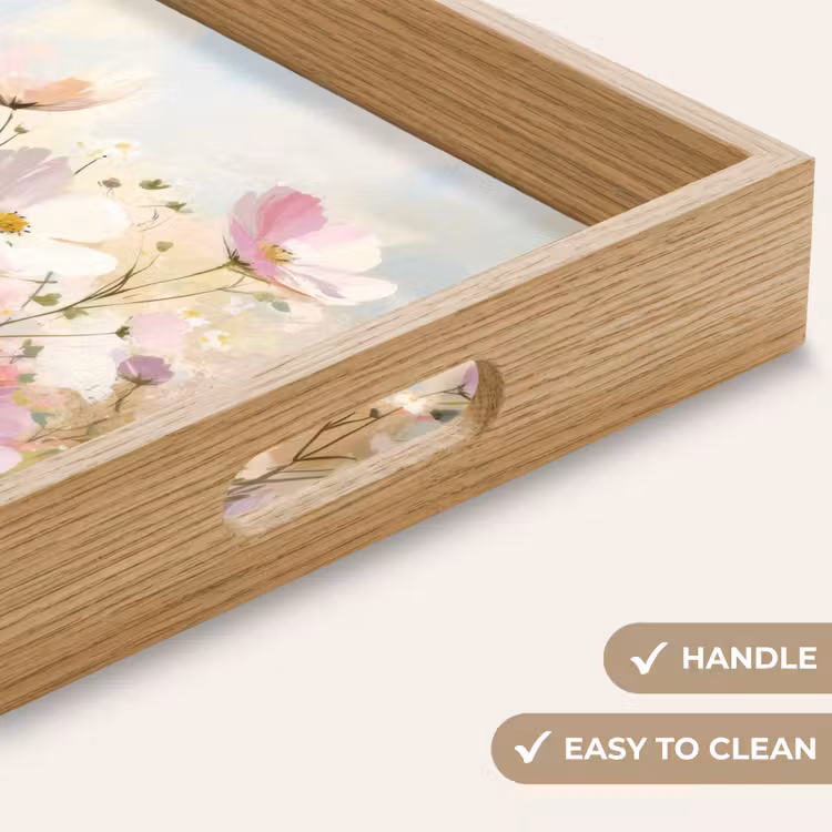 Tray - Field of flowers - Light shades - Painted — 9