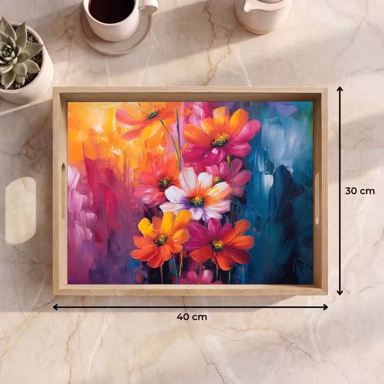 Tray - Bright flowers - Dynamic - Vibrant — 8