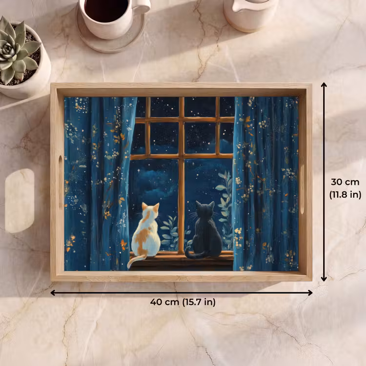 Tray - Cat - Starry Sky - Blue — 7