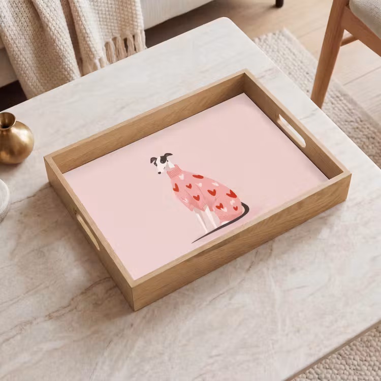Tray - Dog - Hearts - Pink — 2