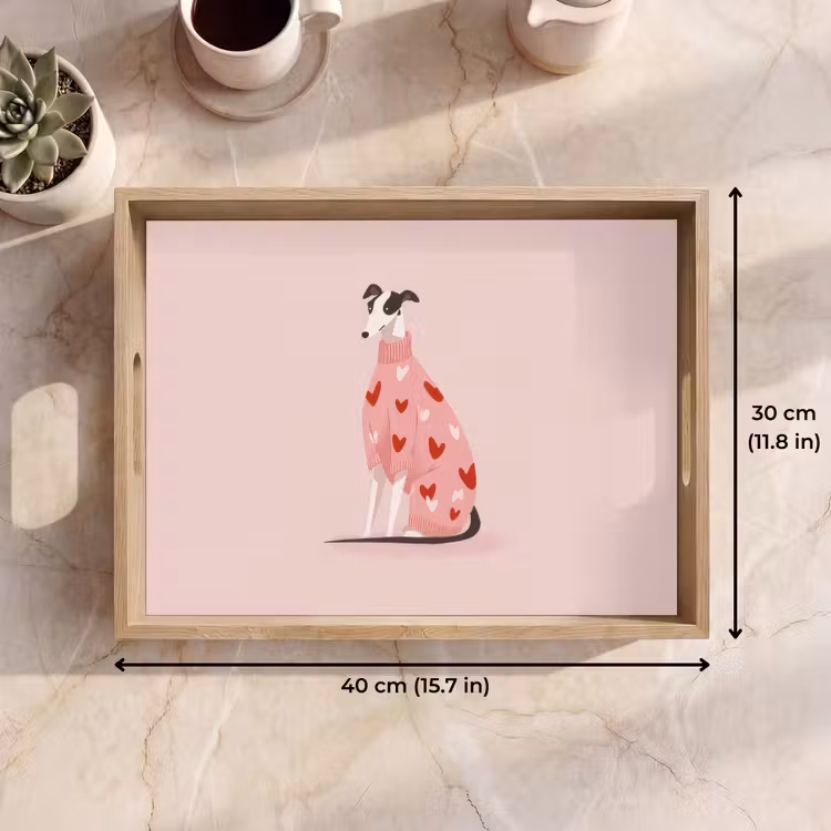 Tray - Dog - Hearts - Pink — 7