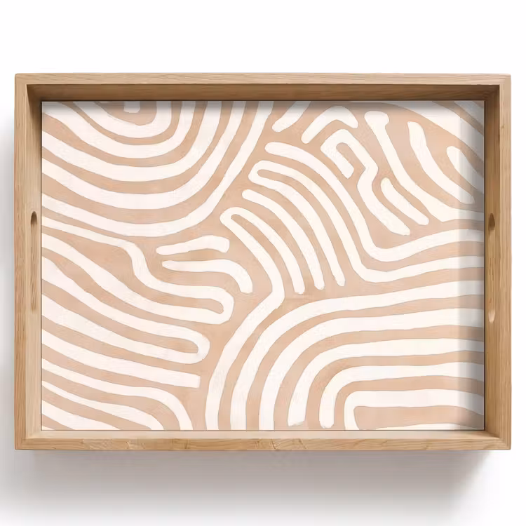 Tray - Beige - Earth pattern — 1