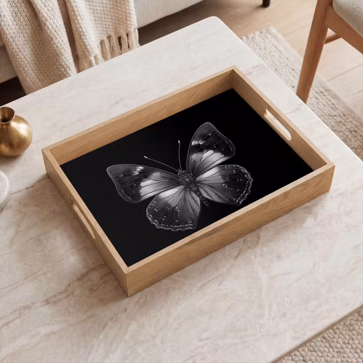 Tray - Butterfly - Gray - Mysterious — 2