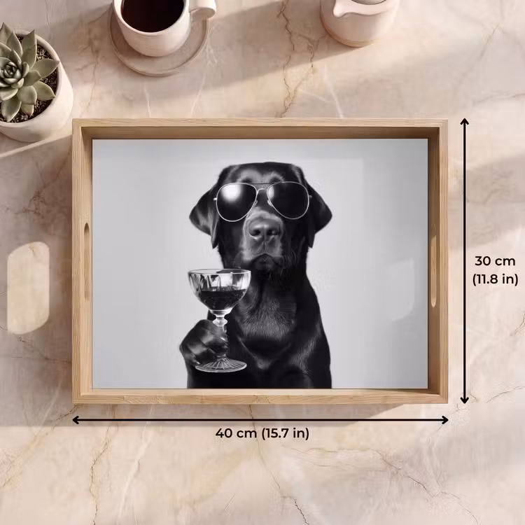 Tray - Dog - Black - Wine glass - Sunglasses — 7