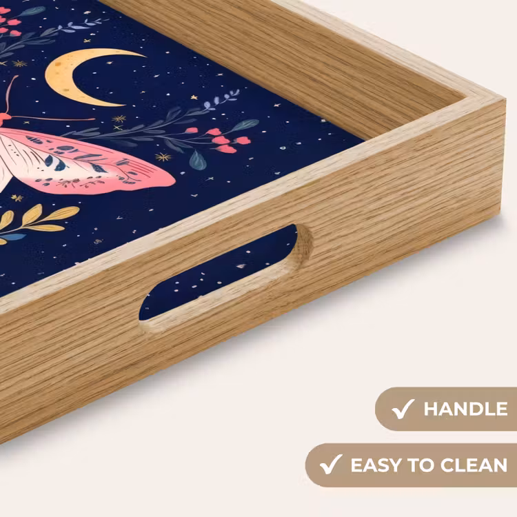 Tray - Butterfly - Moon - Flowers - Starry sky — 9