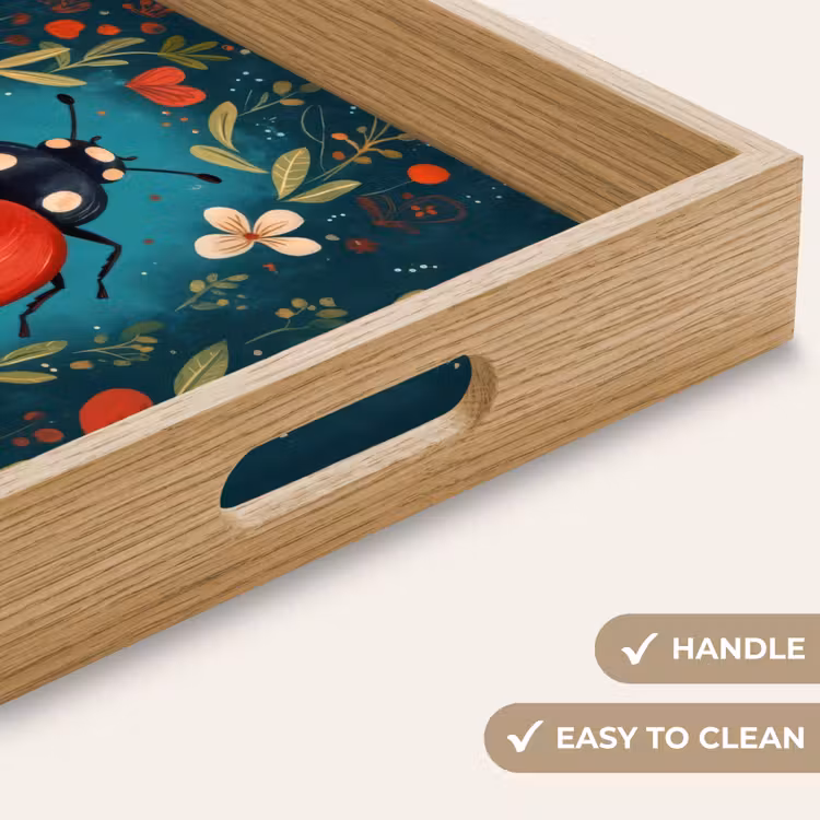 Tray - Flowers - Ladybug - Heart - Red — 9