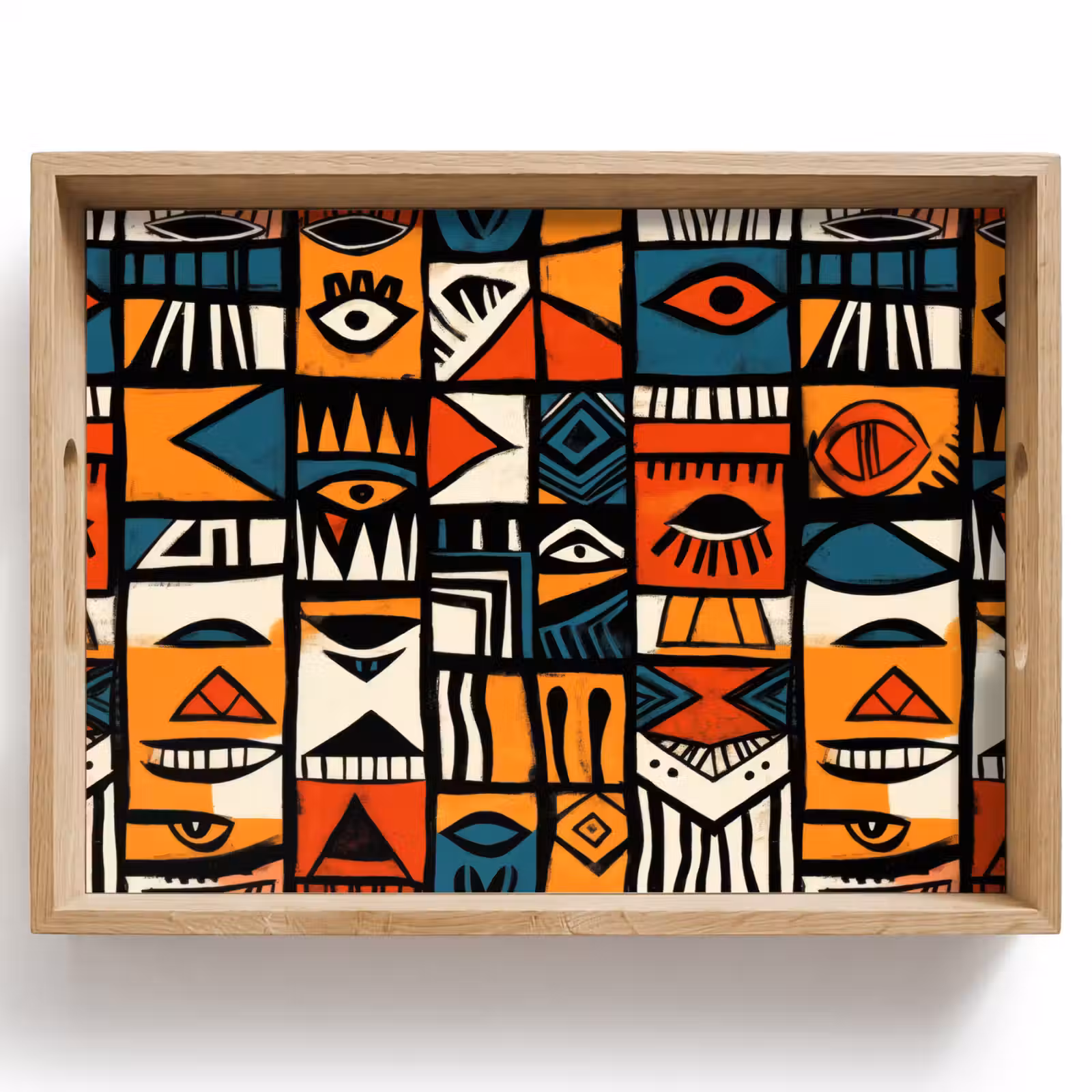 Tray - Abstract - Faces - Mosaic — 1