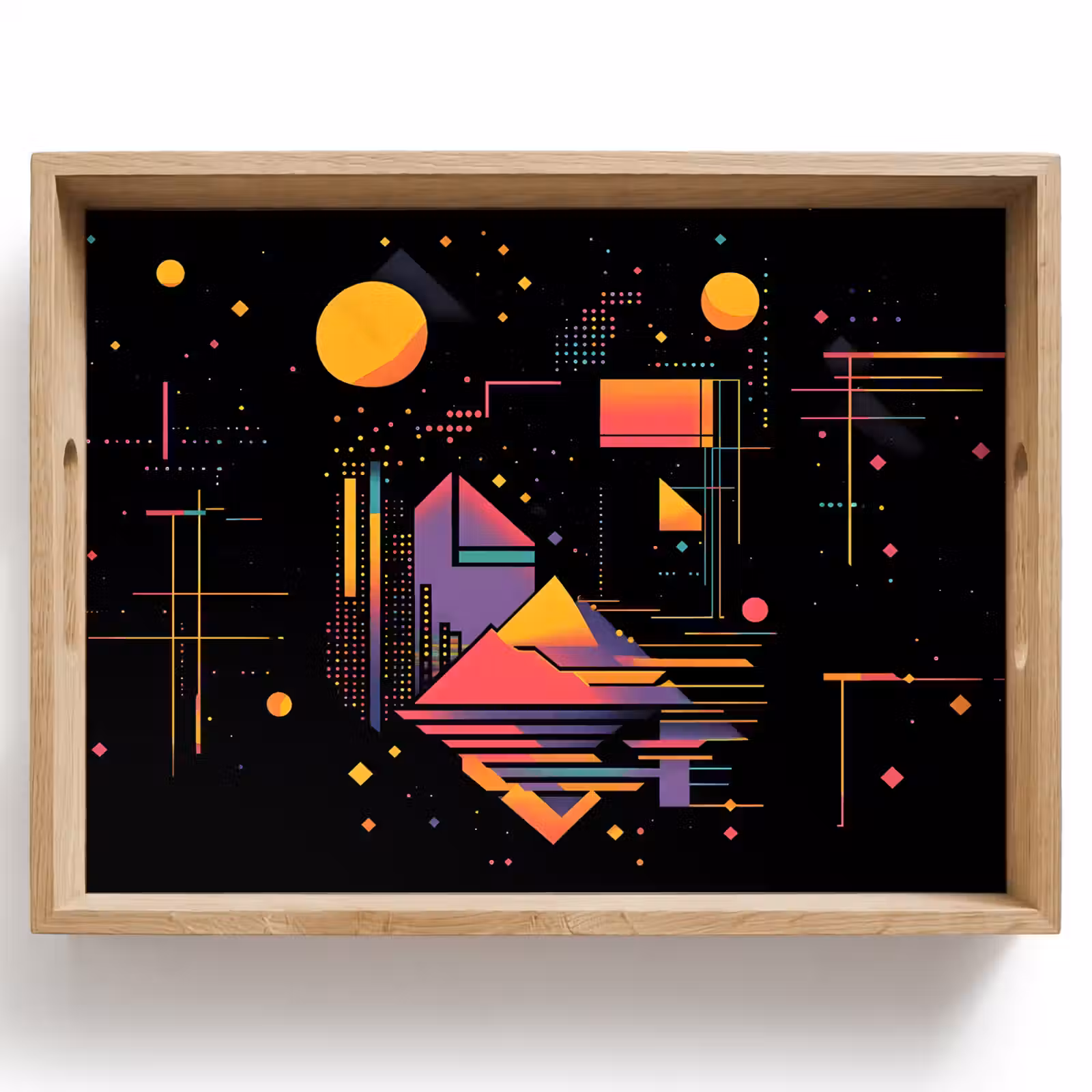 Tray - Abstract - Shapes - Lines - Colorful — 1