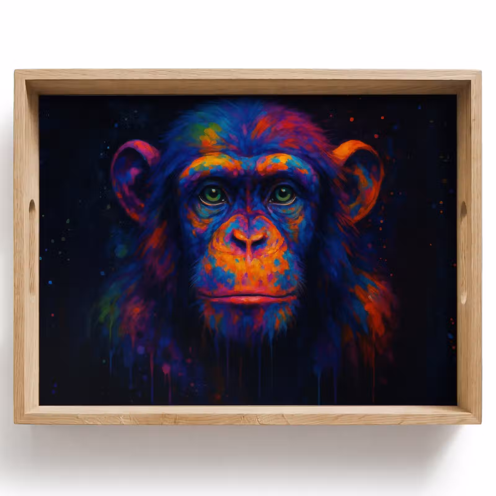 Tray - Colorful - Monkey - Abstract — 1