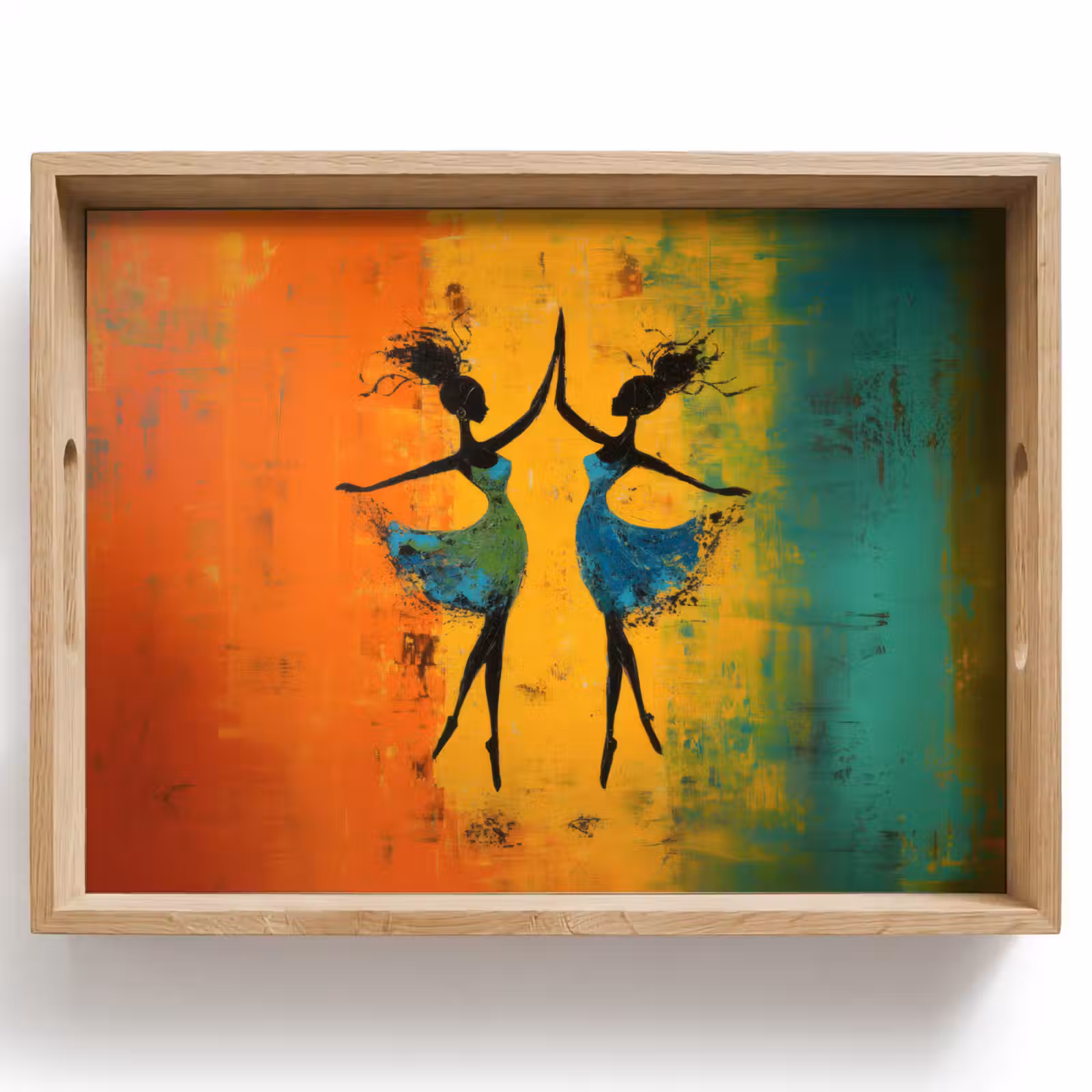 Tray - Dancing - Women - Paint texture — 1