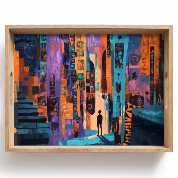 Tray - Abstract - Figures - Colorful — 1