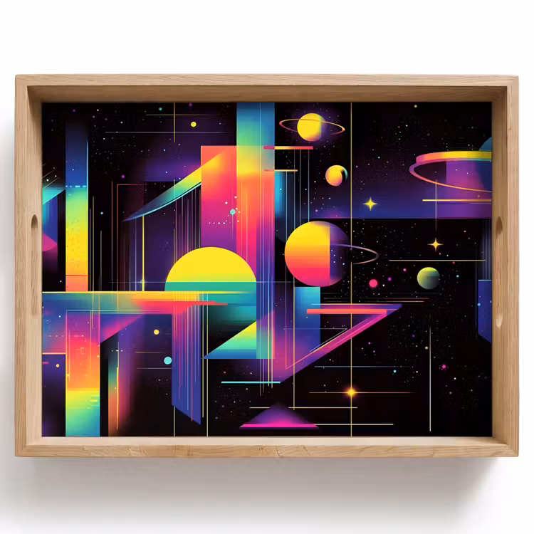 Tray - Abstract - Shapes - Colorful - Lines — 1