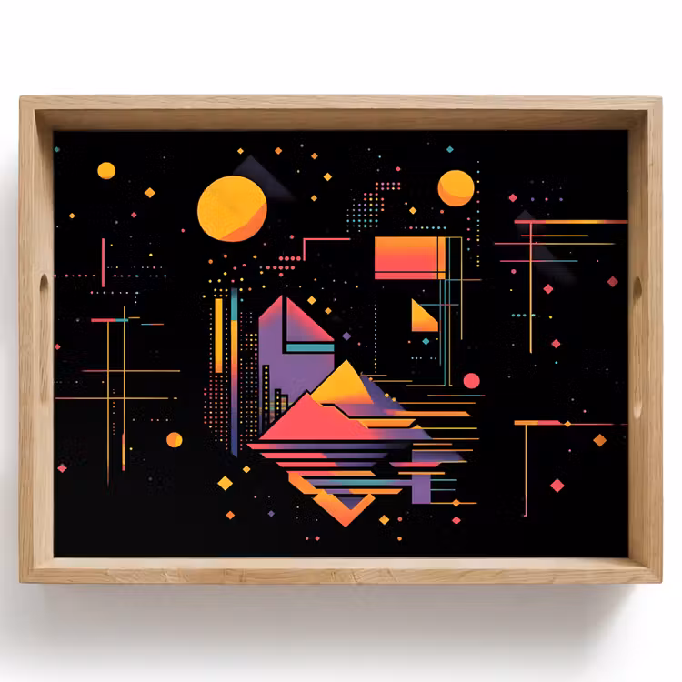 Tray - Abstract - Shapes - Lines - Colorful — 1