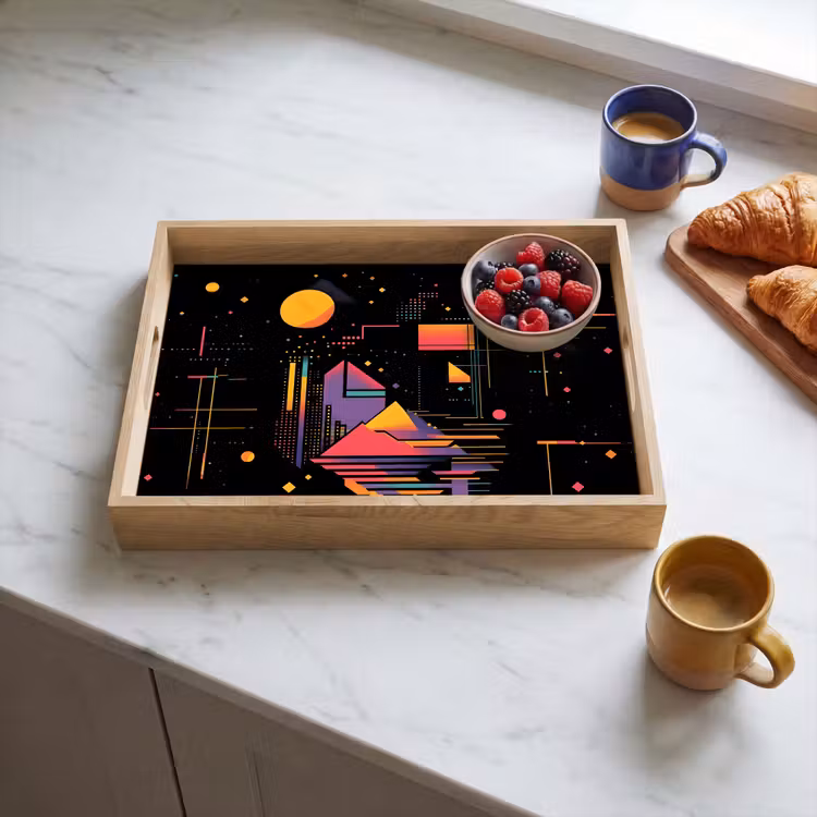Tray - Abstract - Shapes - Lines - Colorful — 3