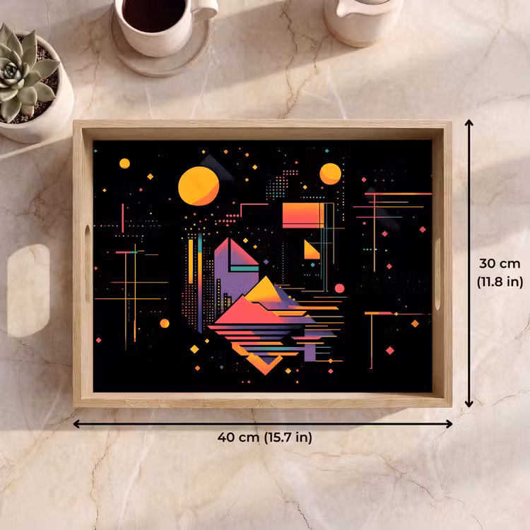 Tray - Abstract - Shapes - Lines - Colorful — 7
