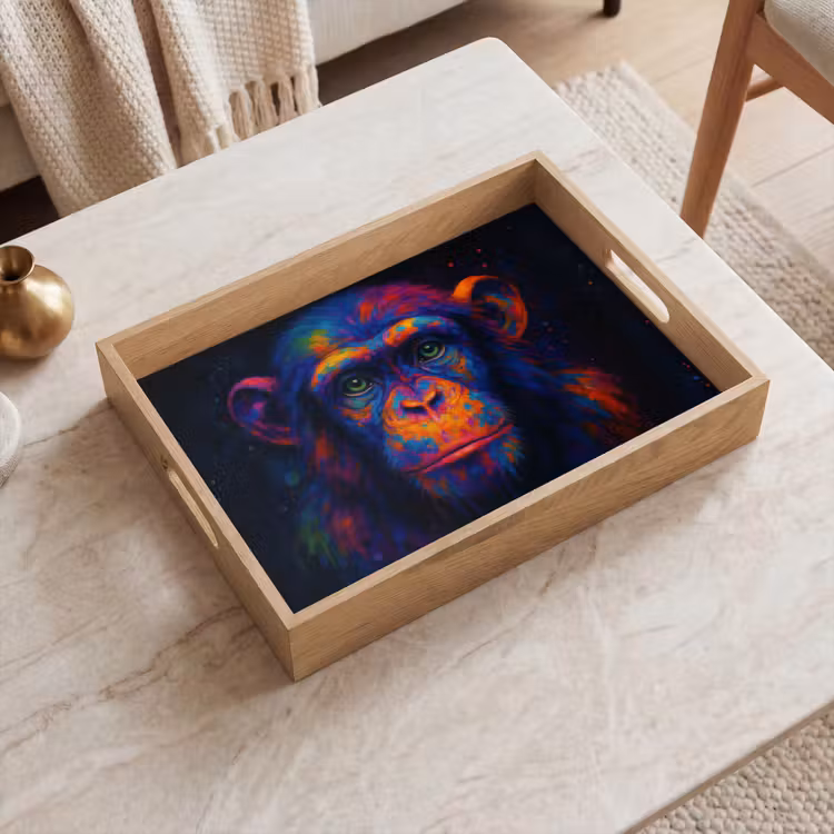 Tray - Colorful - Monkey - Abstract — 2