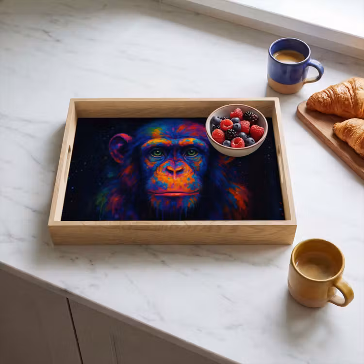 Tray - Colorful - Monkey - Abstract — 3