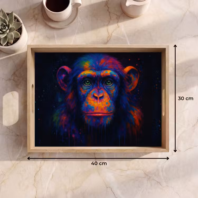 Tray - Colorful - Monkey - Abstract — 8