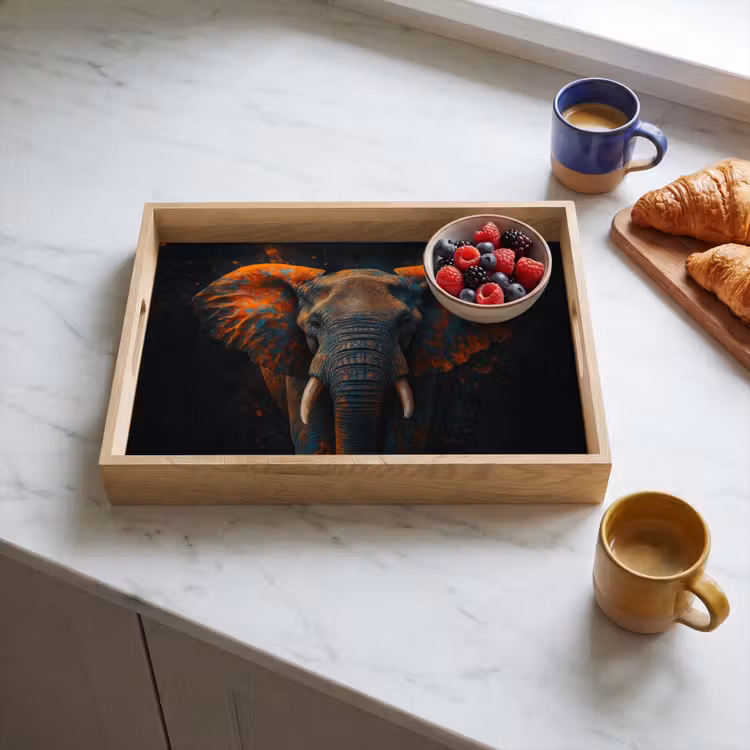 Tray - Elephant - Orange - Ears — 3