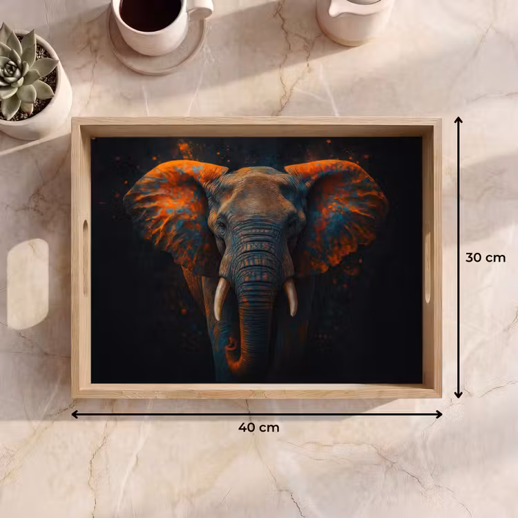 Tray - Elephant - Orange - Ears — 8