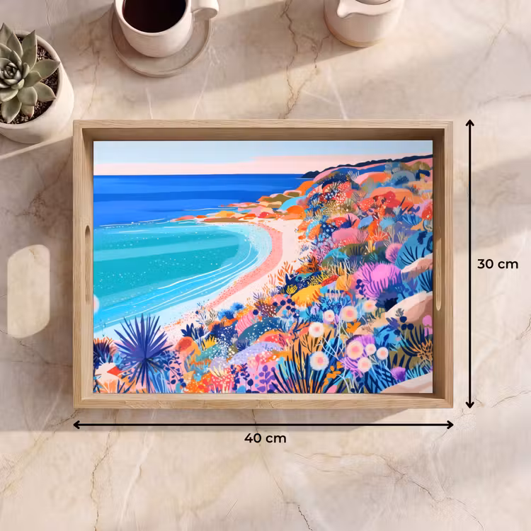Tray - Flower meadow - Sea - Summer — 8