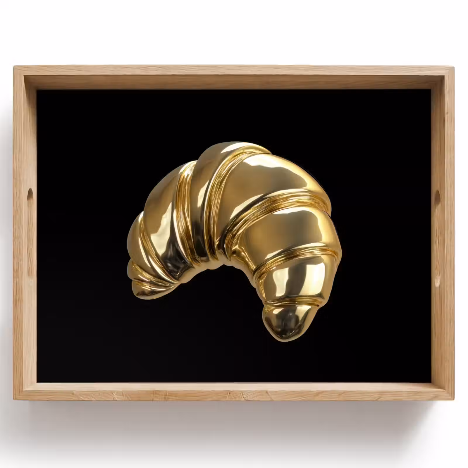 Tray - Croissant - Bread - Gold - Black — 1