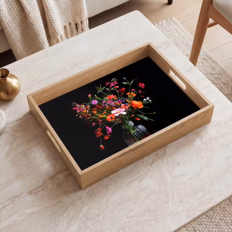 Tray - Bouquet - Field Flowers - Vase — 2