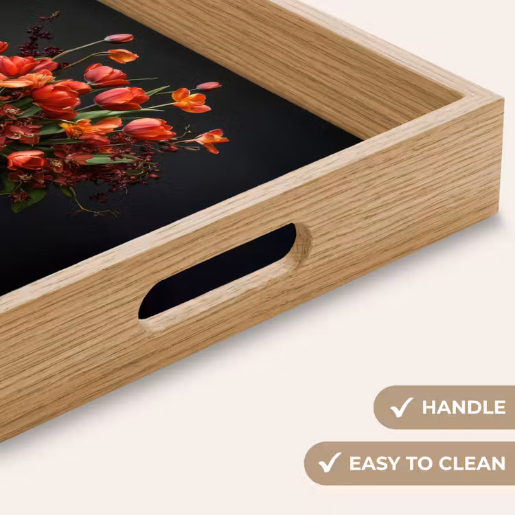 Tray - Bouquet - Tulips - Vase - Red — 9