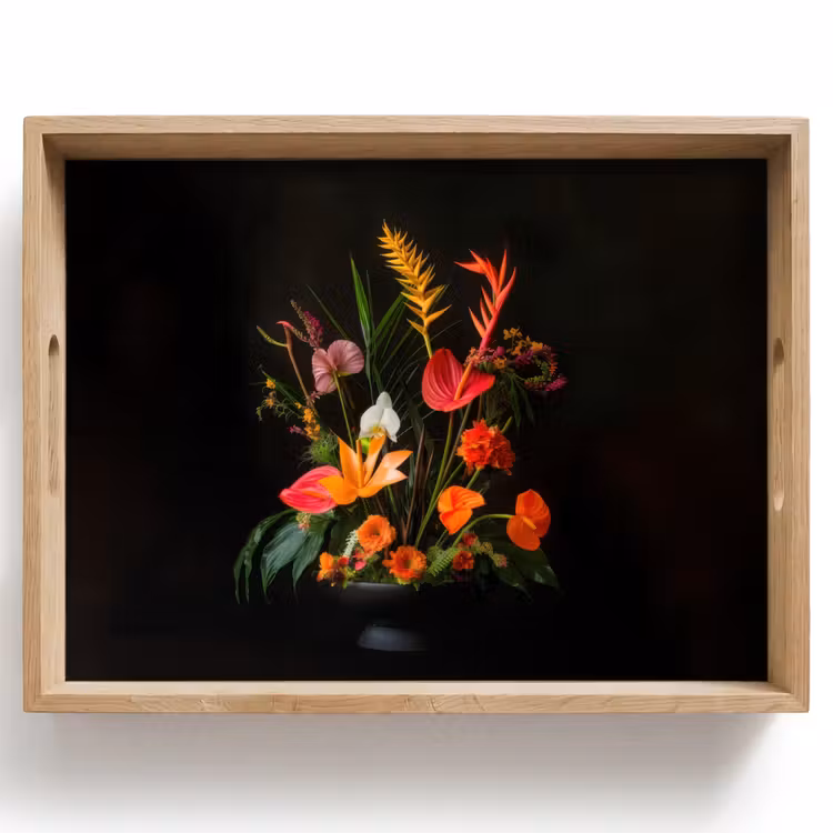 Tray - Bowl - Bouquet - Flowers — 1