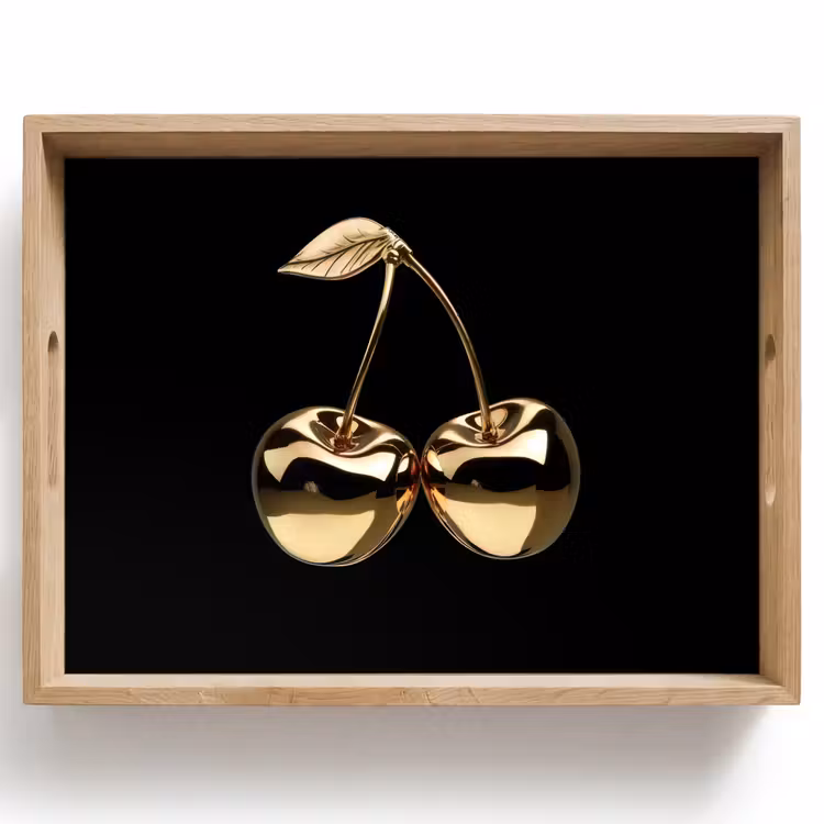 Tray - Cherry - Black - Gold - Chrome — 1