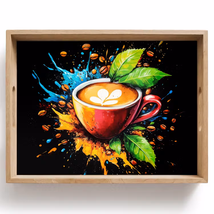 Tray - Coffee - Graffiti - Drinking - Abstract — 1