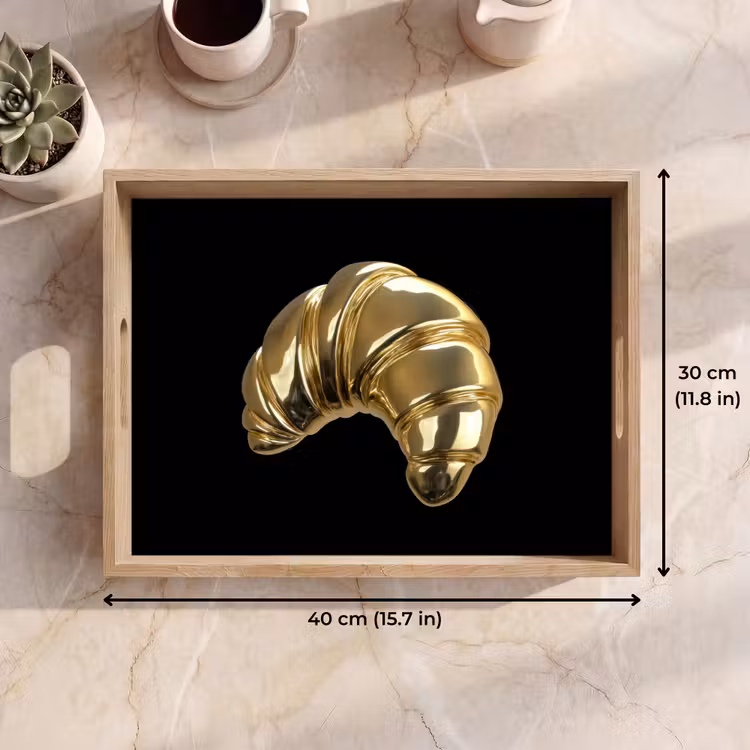 Tray - Croissant - Bread - Gold - Black — 7