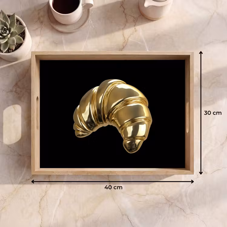 Tray - Croissant - Bread - Gold - Black — 8