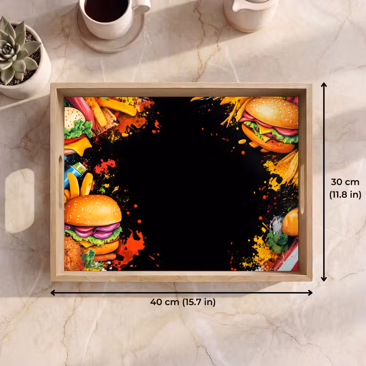Tray - Fast food - Graffiti - Hamburger - Food - Modern — 7