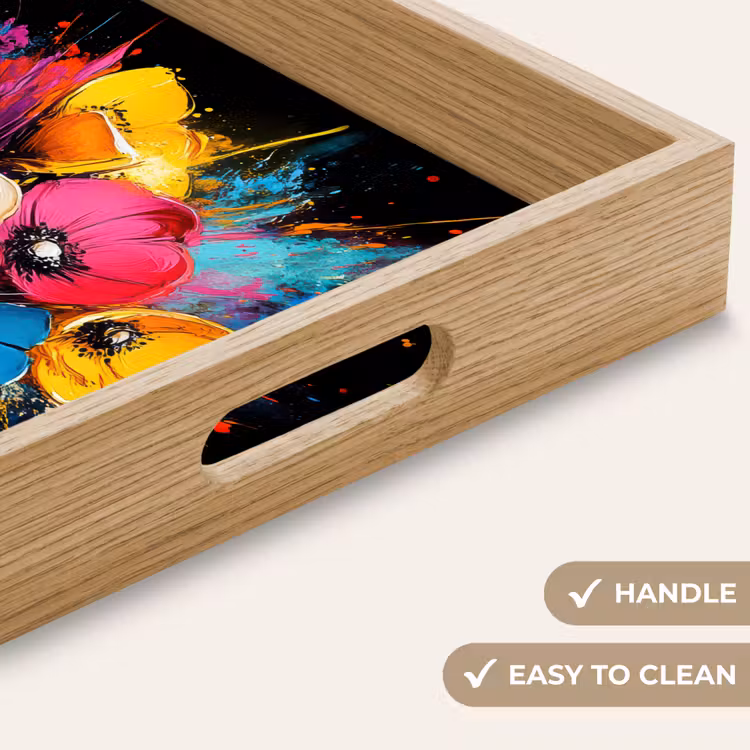 Tray - Flowers - Colorful - Graffiti - Modern - Bouquet — 9