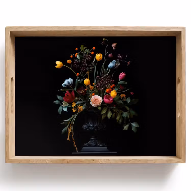 Tray - Classic - Vase - Bouquet - Flowers — 1