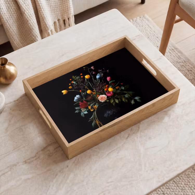 Tray - Classic - Vase - Bouquet - Flowers — 2