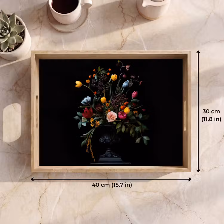 Tray - Classic - Vase - Bouquet - Flowers — 7